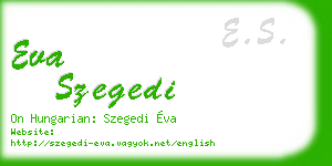 eva szegedi business card