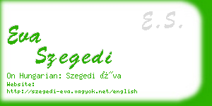 eva szegedi business card